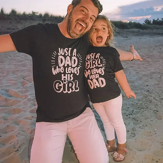 1pc Daddy and Daughter Shirts Dad Girl Family Look Tees Daddy and Me Shirts Daddy and His Girl Summer Family Matching Clothes